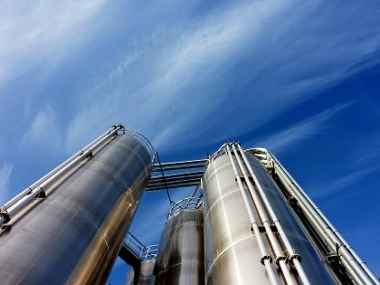 Low angle of a local power plant.